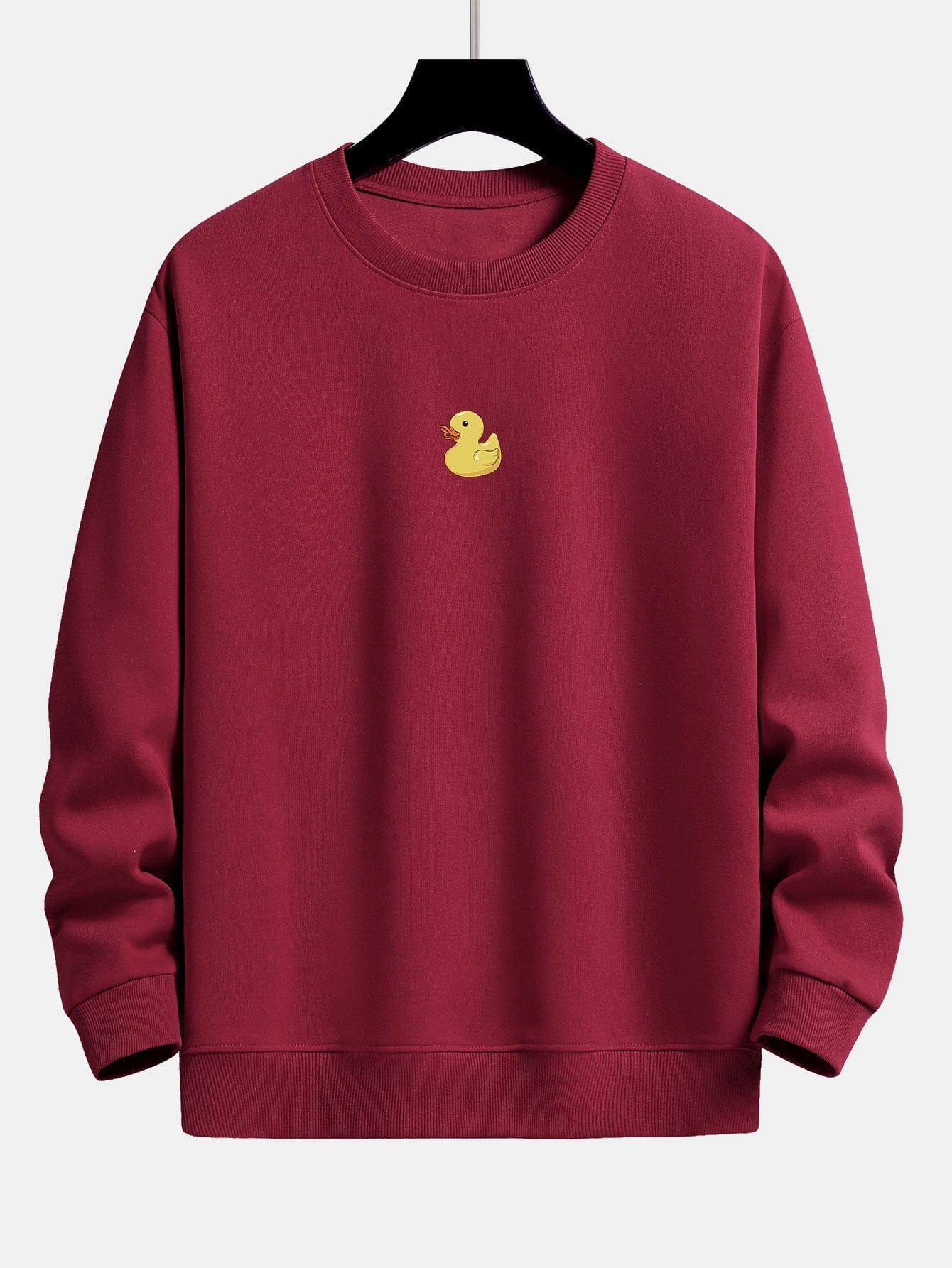 Velira Sweatshirts bordo / S Maža Geltona Anties Spauda Laisva Fit Kapišonas