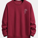 Velira Sweatshirts bordo / S Rožių Rašto Atsipalaidavęs Palaidinukas