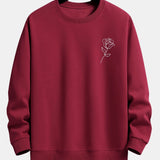 Velira Sweatshirts bordo / S Rožių Rašto Atsipalaidavęs Palaidinukas