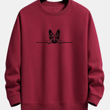 Velira Sweatshirts bordo / S Žiūrintis Vokiečių Aviganis Spauda Laisvas Pritaikymas Palaidinė