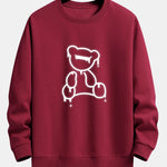 Velira Sweatshirts bordo / XS Lino lokio atspaudo laisvas fit džemperis