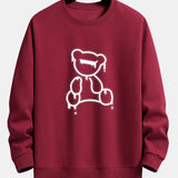 Velira Sweatshirts bordo / XS Lino lokio atspaudo laisvas fit džemperis