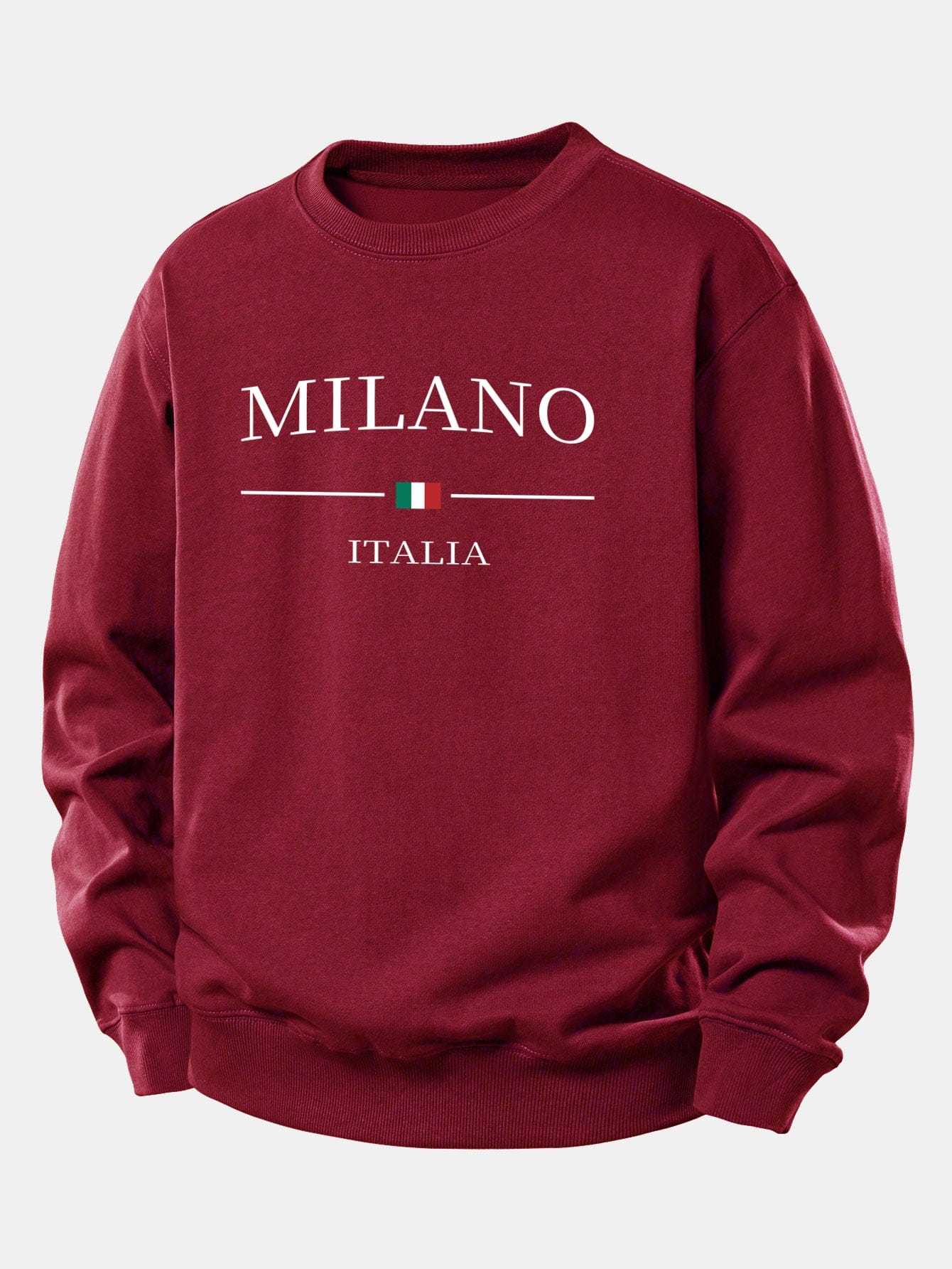 Velira Sweatshirts Bordo / XS Milano Spaudos Laisvas Fit Mikina