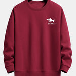 Velira Sweatshirts Bordo / XS Šalikas su ryklių spauda, laisvas kirpimas