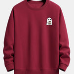 Velira Sweatshirts bordo / XS Vaiduoklis, geriantis kavą, spauda, laisvas kirpimas, džemperis
