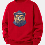Velira Sweatshirts Čikagos Akiniai nuo saulės Lokio Spauda Laisvas Fit Megztinis