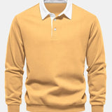 Velira Sweatshirts geltona / S Kontrasto Polo Apykaklės Megztinis