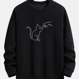 Velira Sweatshirts juoda / S Katės Fist Bump Spaudimo Relax Fit Palaidinukė