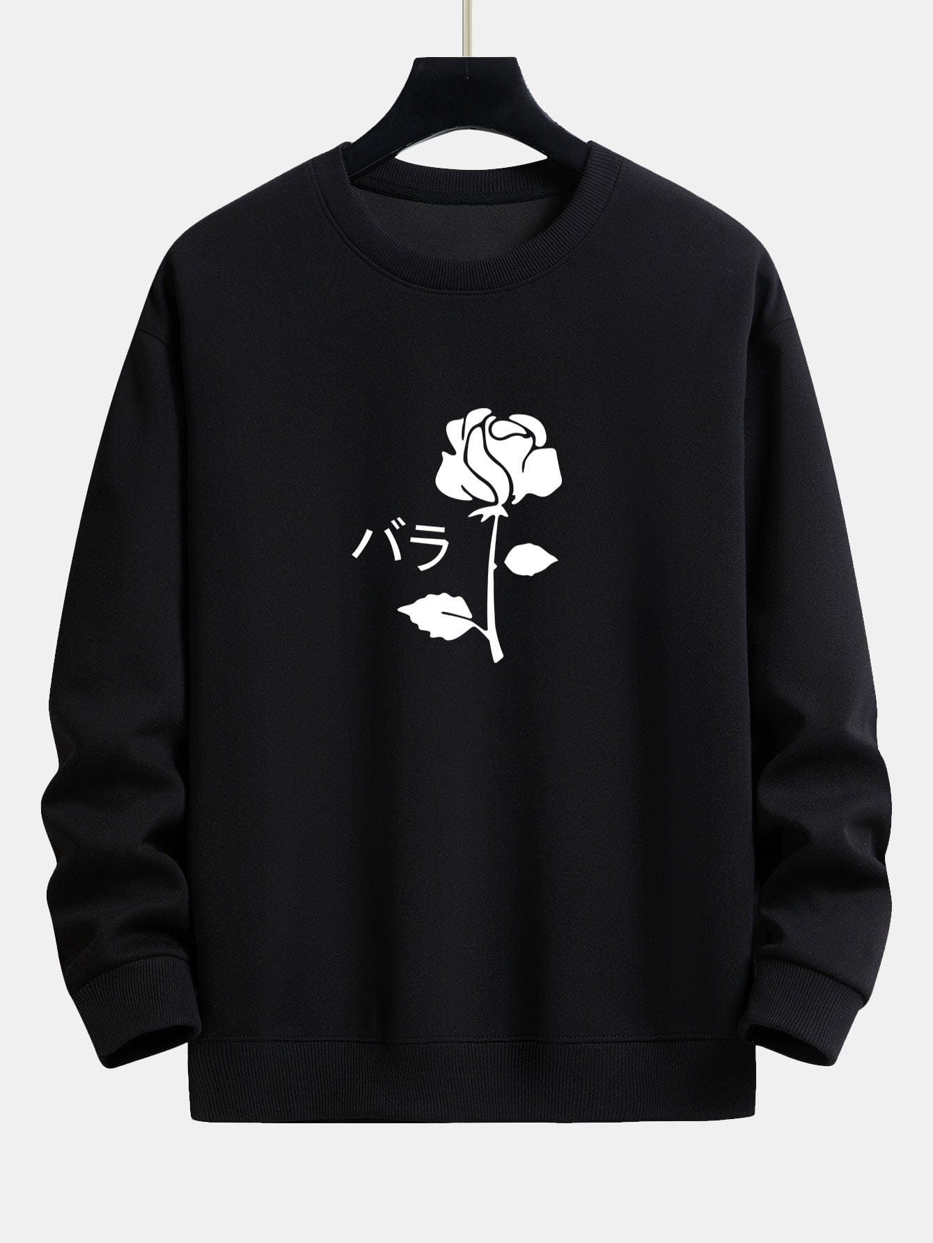 Velira Sweatshirts juoda / S Rožinė spauda laisvo kirpimo džemperis