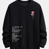 Velira Sweatshirts juoda / S Rožinė šūkio spauda laisvo kirpimo megztinis