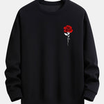 Velira Sweatshirts juoda / S Rožių Rašto Laisvas Fit Megztinis