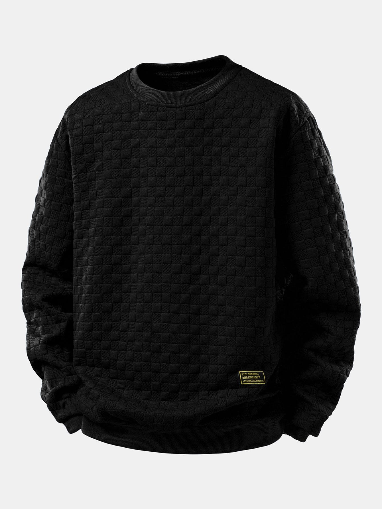 Velira Sweatshirts Juoda / S Šaškinis Jacquard Palaidinukas