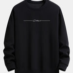 Velira Sweatshirts juoda / S Sloganas Spausdinti Laisvas Fit Megztinis