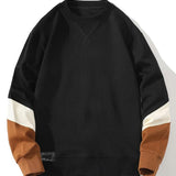 Velira Sweatshirts juoda / S Spalvų blokas Crewneck megztinis