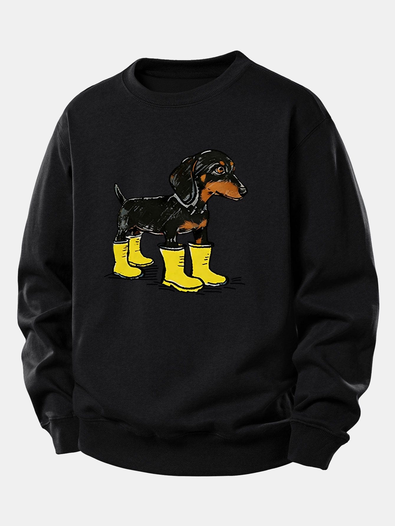 Velira Sweatshirts Juoda / XS Batai su takso atspaudu, laisvas kirpimas, džemperis
