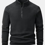 Velira Sweatshirts juoda / XS Ketvirčio užtrauktuko fliso džemperis