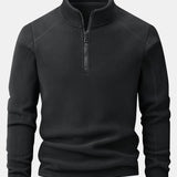 Velira Sweatshirts juoda / XS Ketvirčio užtrauktuko fliso džemperis