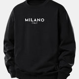 Velira Sweatshirts Juoda / XS Milano spaudinys laisvas megztinis