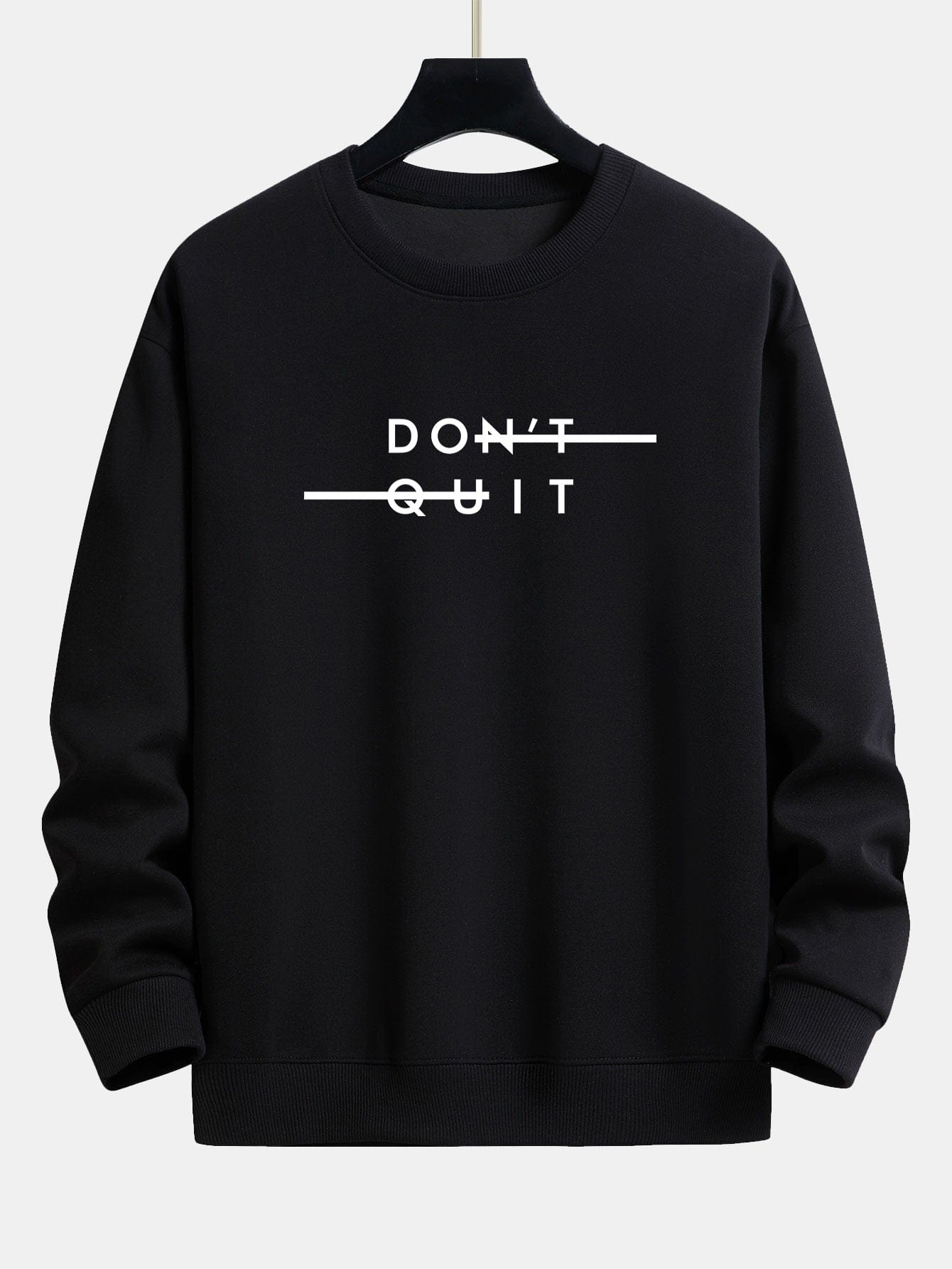 Velira Sweatshirts juoda / XS Nepasiduok! Atsipalaidavęs prigludęs džemperis