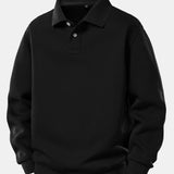 Velira Sweatshirts juoda / XS Solidus polo apykaklės megztinis