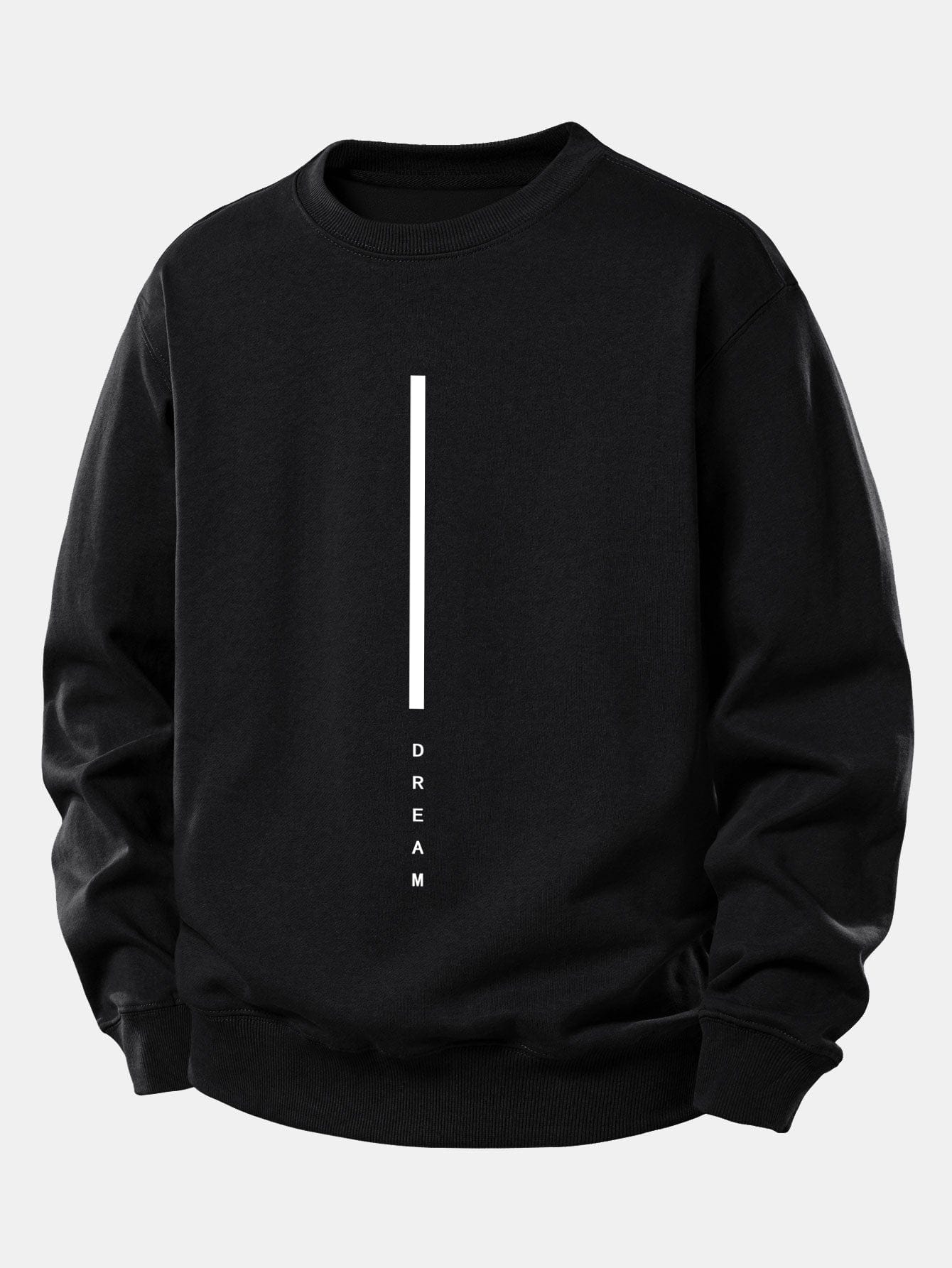 Velira Sweatshirts Juoda / XS Svajonių Dryžuotas Spausdinimas Laisvas Fit Palaidinukė