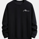 Velira Sweatshirts Juoda / XS Vyrų šūkio spaudos laisvo kirpimo džemperis