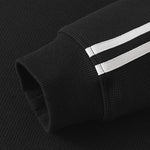 Velira Sweatshirts Juostuotas Vaflinis Užtrauktuko Polo Kaklo Megztinis