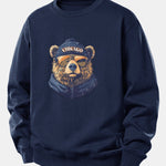 Velira Sweatshirts Jūrinė / XS Čikagos Akiniai nuo saulės Lokio Spauda Laisvas Fit Megztinis