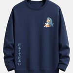 Velira Sweatshirts Katė ryklių kostiumu spausdinta laisvalaikio fitas džemperis