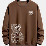 Velira Sweatshirts kava / S Meškos Pėdsakų Laisvalaikio Fit Džemperis