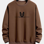 Velira Sweatshirts kava / S Žiūrintis Vokiečių Aviganis Spauda Laisvas Pritaikymas Palaidinė