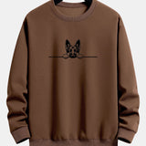 Velira Sweatshirts kava / S Žiūrintis Vokiečių Aviganis Spauda Laisvas Pritaikymas Palaidinė