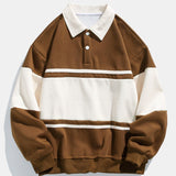 Velira Sweatshirts kava / XS Atsipalaidavęs Fit Spalvų Blokų Pataisytas Polo Švarkas