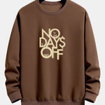 Velira Sweatshirts kava / XS Be poilsio dienų spausdinta laisva fit džemperis