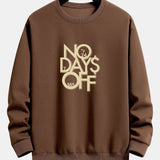 Velira Sweatshirts kava / XS Be poilsio dienų spausdinta laisva fit džemperis