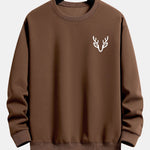 Velira Sweatshirts Kava / XS Elnių Galvos Spauda Laisvalaikio Puloveris