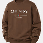 Velira Sweatshirts Kava / XS Milano Spaudos Laisvas Fit Mikina