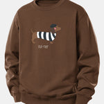 Velira Sweatshirts Kava / XS Prancūzų taksų spauda laisvo kirpimo džemperis