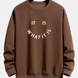 Velira Sweatshirts kava / XS Tai, kas yra, atspausdintas laisvas megztinis