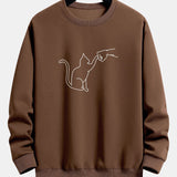 Velira Sweatshirts kavos / S Katės Fist Bump Spaudimo Relax Fit Palaidinukė