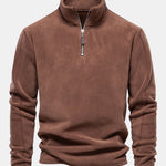 Velira Sweatshirts kavos / S Poliarinio Fleece Ketvirčio Užtrauktuko Megztinis