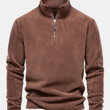 Velira Sweatshirts kavos / S Poliarinio Fleece Ketvirčio Užtrauktuko Megztinis