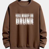 Velira Sweatshirts kavos / XS Galbūt esate apsvaigęs spausdinimo laisvo kirpimo džemperis