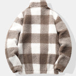 Velira Sweatshirts Ketvirčio Užtrauktukas Plaid Teddy Marškiniai