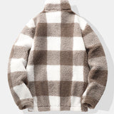 Velira Sweatshirts Ketvirčio Užtrauktukas Plaid Teddy Marškiniai