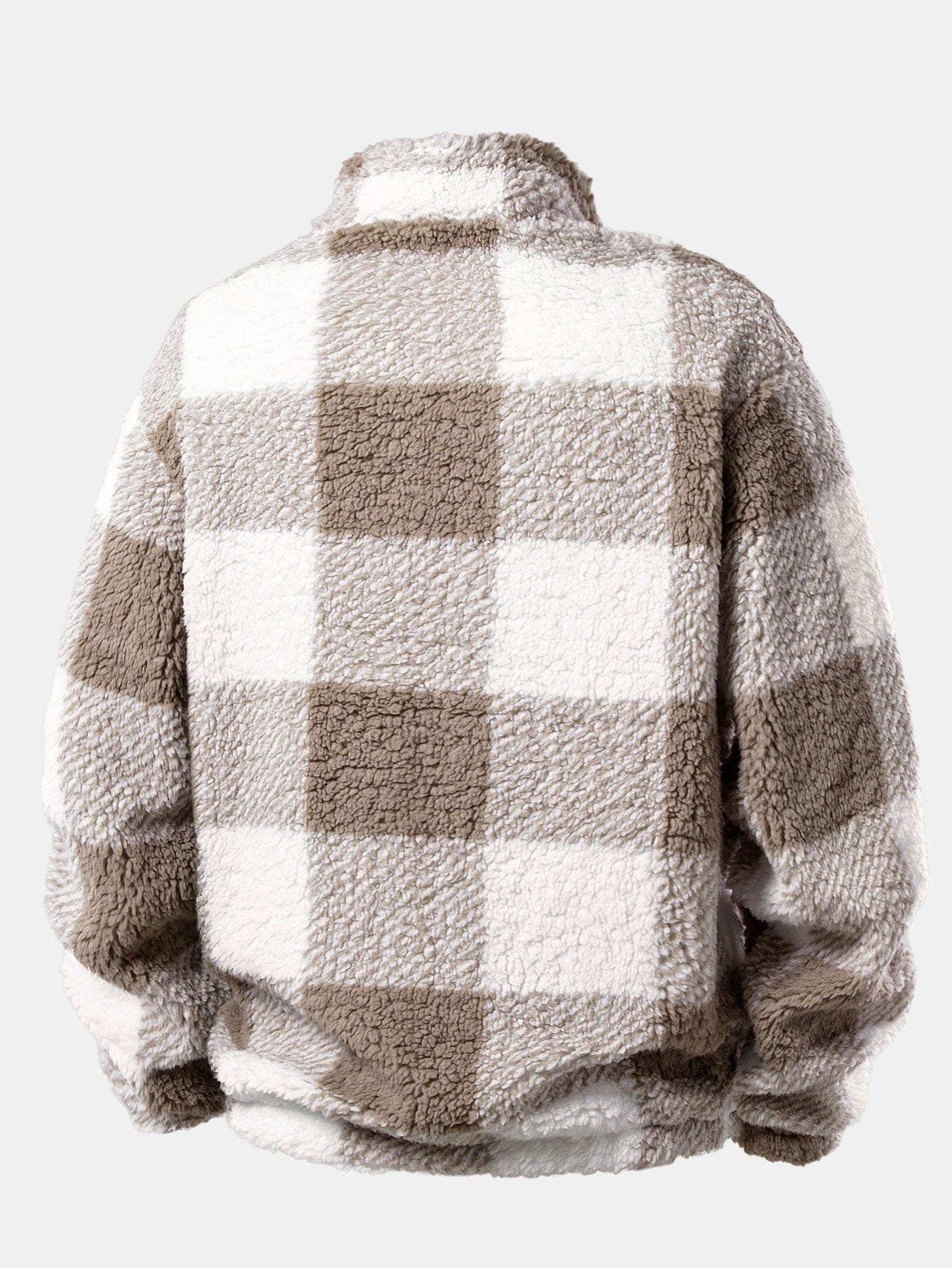 Velira Sweatshirts Ketvirčio užtrauktukas Plaid Teddy Sweatshirt