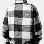 Velira Sweatshirts Ketvirčio užtrauktukas Plaid Teddy Sweatshirt