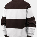 Velira Sweatshirts Kontrastinė džinsinė polo megztinė