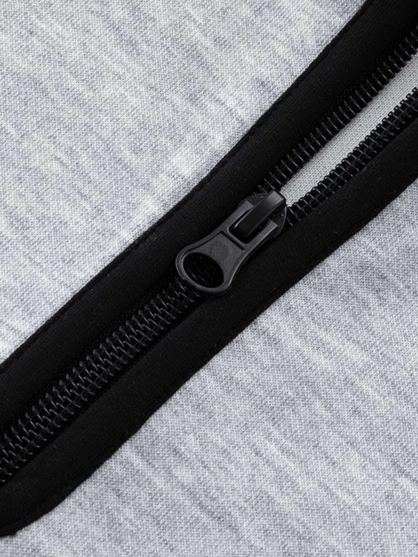 Velira Sweatshirts Kontrasto Užtrauktuko Polo Apykaklės Švarkelis