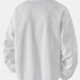 Velira Sweatshirts Laisvas Fit Waffle V formos Kaklo Megztinis